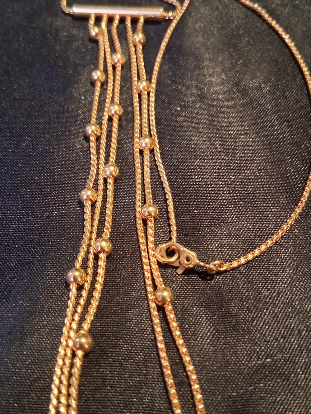 Vintage Necklace Set with Avon Butterfly Locket and Loft Bead Dangle - Picture 10 of 14